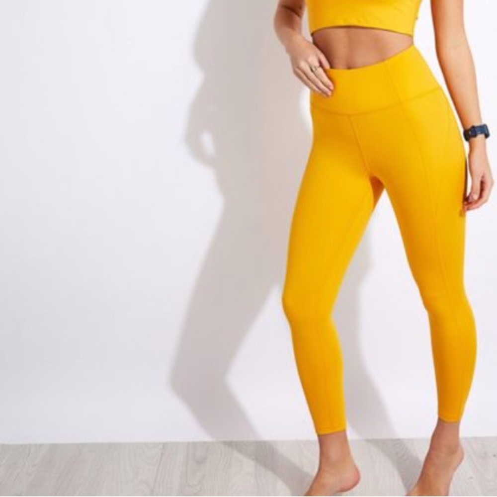Girlfriend Collective Compressive High Rise 7/8 Leggings Golden Glow